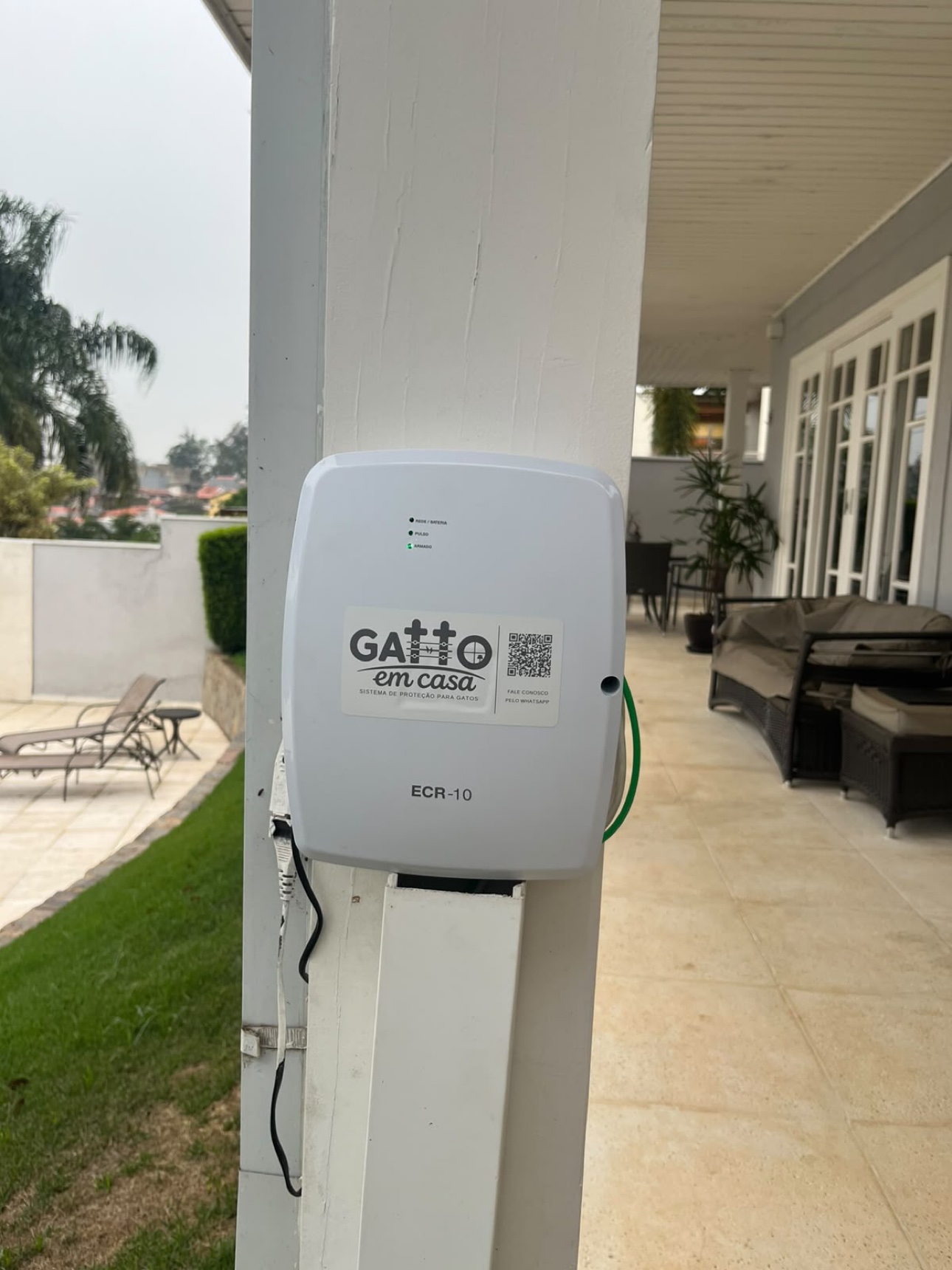 Central ECR-10 instalada em área residencial